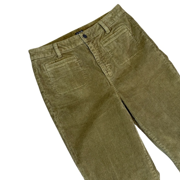 733. J. CREW Vintage flare pant in corduroy Sunlit Olive Green $158 EUC Sz 29 - Picture 4 of 7